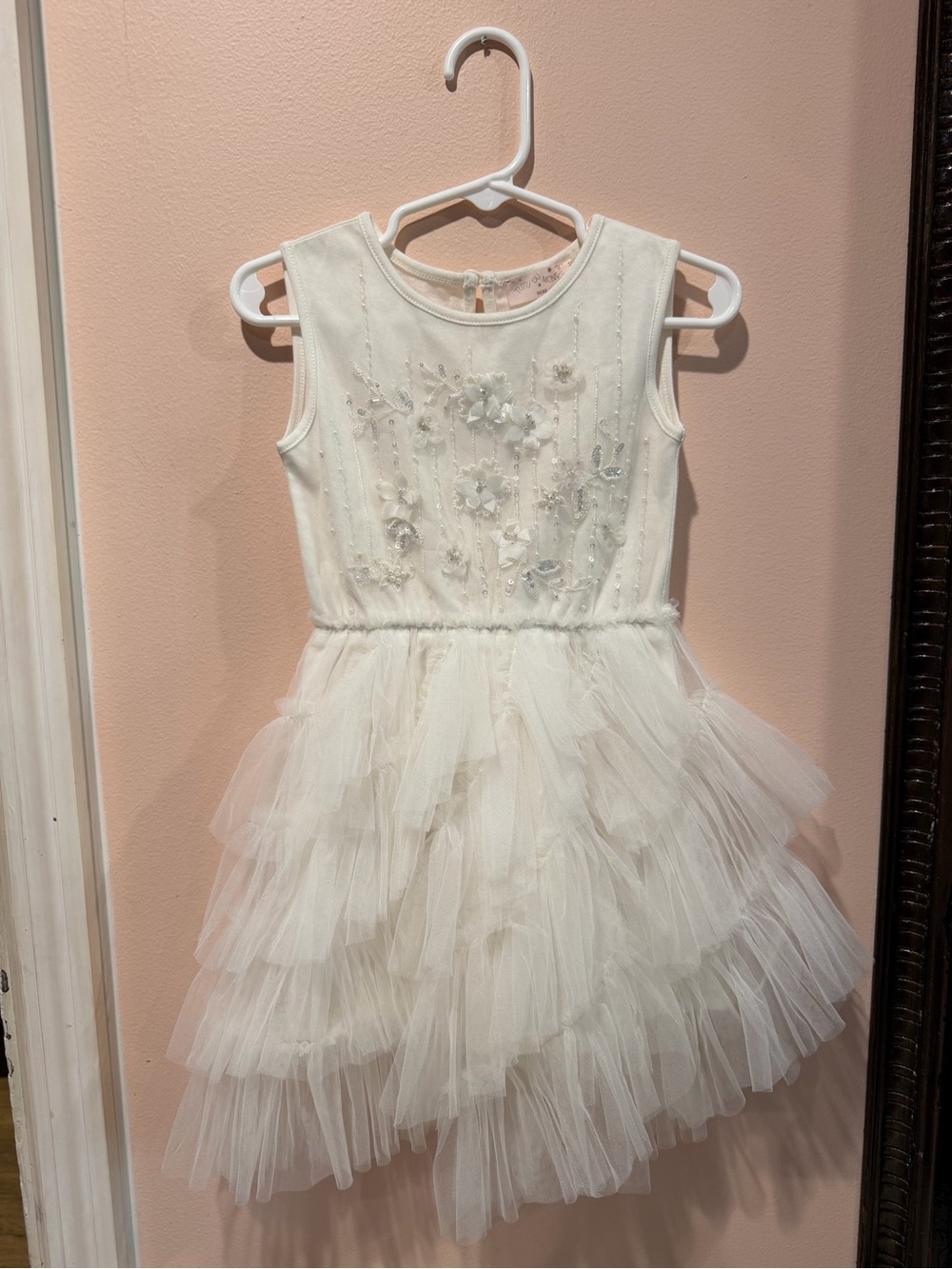 Tutu Du Monde Ivory Embellished Tulle Party Dress